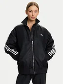 Kurtki damskie - adidas Kurtka bomber Firebird JX2991 Czarny Oversize - miniaturka - grafika 1
