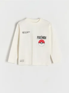 Reserved - Longsleeve Pokémon - złamana biel - Bluzki dla chłopców - miniaturka - grafika 1