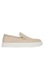Półbuty męskie - Calvin Klein Półbuty Hybrid Moccasin Nu HM0HM01902 Beżowy - miniaturka - grafika 1