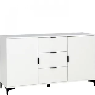 Komoda 1500 2D3S Len 04 Biały Mat Lena Biała Meblomax Biały - Komody - miniaturka - grafika 1