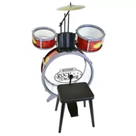 Instrumenty muzyczne dla dzieci - Bontempi Zabawkowy zestaw perkusyjny z taboretem - miniaturka - grafika 1
