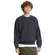 Bluzy sportowe męskie - Męska bluza dresowa nierozpinana bez kaptura Under Armour UA Icon Hwt Flc Wash Os Crew - szara - UNDER ARMOUR - miniaturka - grafika 1
