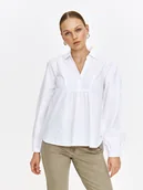 Bluzki damskie - Elegancka bluzka z kołnierzykiem - miniaturka - grafika 1