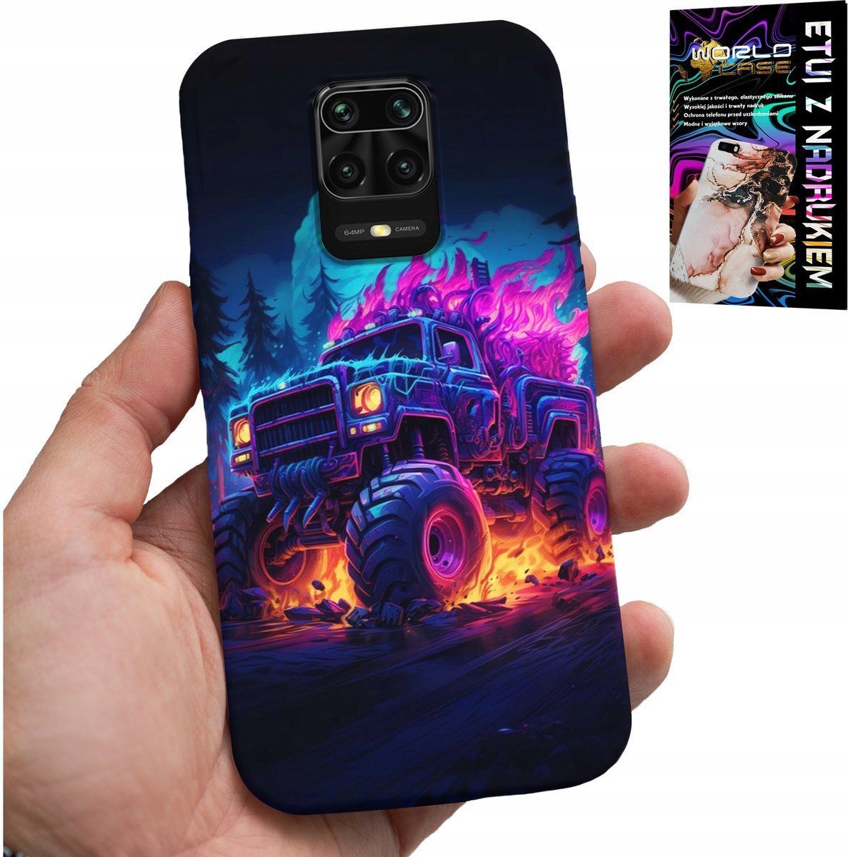 ETUI DO XIAOMI NOTE 9 PRO / 9S - MONSTERTRUCK MEGA CIĘŻARÓWKA WZORY CASE