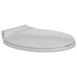 VidaXL Cicho zamykana deska sedesowa, jasnoszara, owalna 145814         VidaXL - Deski sedesowe - miniaturka - grafika 1
