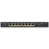 Switche - Zyxel Przełącznik GS1100-10HP-EU0102F 120W PoE 8xGigabit 2xFiber Uplilk Switch GS1100-10HP-EU0102F - miniaturka - grafika 1