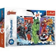 Puzzle - Trefl Puzzle 60el Niezwyciężeni Avengersi Disnez Marvel 17357 - miniaturka - grafika 1