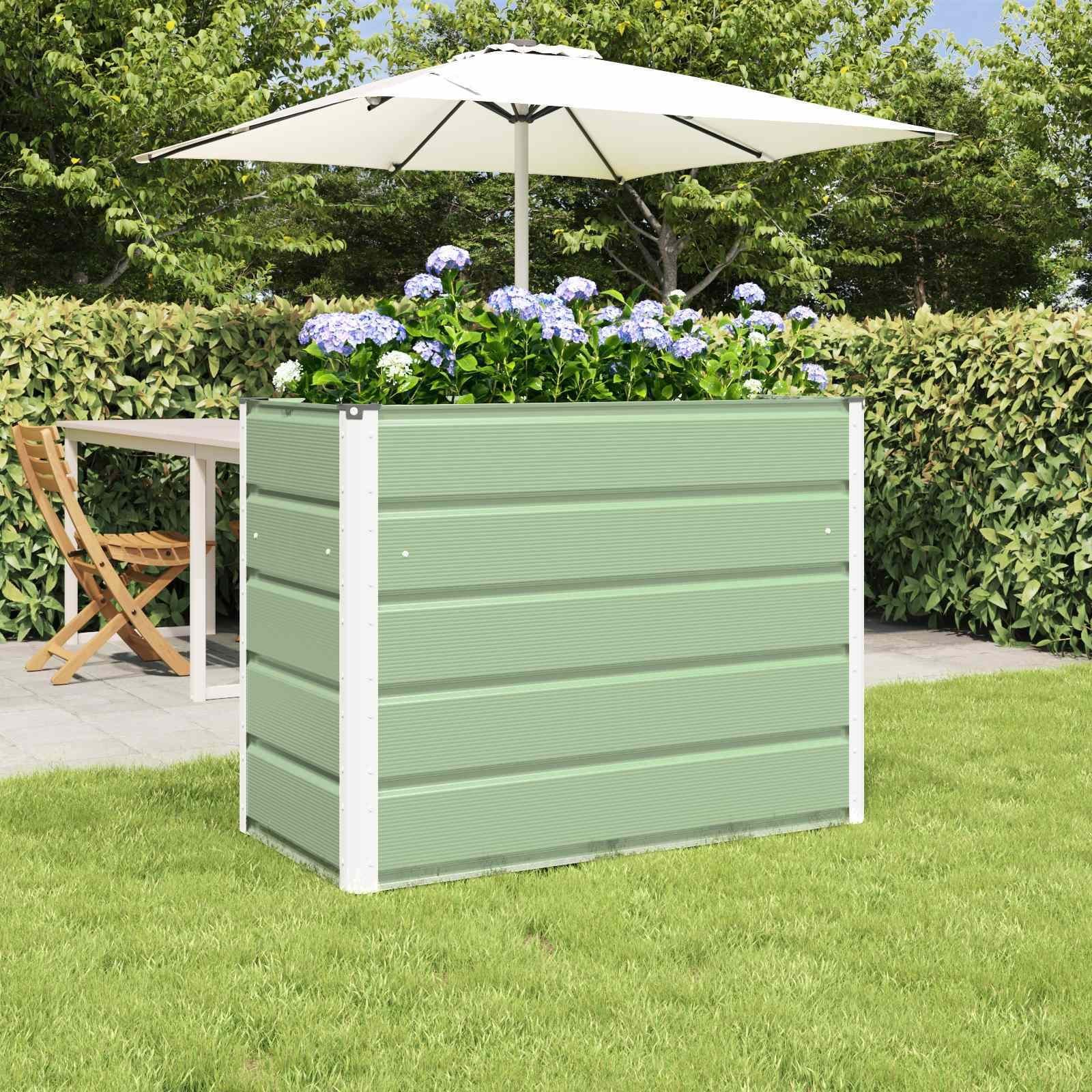 vidaXL Donica Pastelowa Zieleń 480 x 50 x 45 cm Stal Galwanizowana