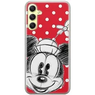 Etui i futerały do telefonów - Etui Minnie 009 Disney Nadruk pełny Czerwony Producent: Samsung, Model: A34 5G - miniaturka - grafika 1