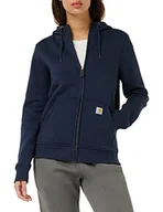 Bluzy damskie - Carhartt Damska bluza z kapturem Clarksburg z pe?nym zamkiem b?yskawicznym, granatowy, M - miniaturka - grafika 1