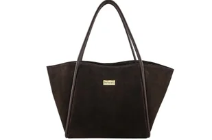 Barberinis - torebka duża zamszowa na ramię - Brązowa ciemna - Torebki damskie Barberinis - torebka duża zamszowa na ramię - Brązowa ciemna - Torebki damskie - miniaturka - grafika 1