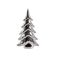 Ozdoby bożonarodzeniowe - Figurka ceramiczna Choinka srebrny 21 cm - miniaturka - grafika 1