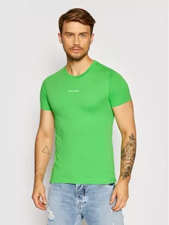 Koszulki męskie - Calvin Klein Jeans T-Shirt J30J318067 Zielony Slim Fit - grafika 1