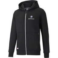 Bluzy męskie - Bluza z kapturem męska Puma BMW MMS FULL-ZIP czarna 53118701-S - miniaturka - grafika 1