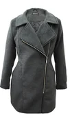 Płaszcze damskie - Płaszcz zimowy - Amelia - Szary melanż WYPRZEDAŻ!!! - miniaturka - grafika 1