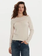 Bluzki damskie - Sisley Golf 3903L200S Beżowy Slim Fit - miniaturka - grafika 1