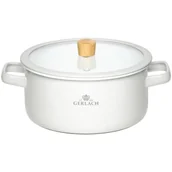 Garnki - Garnek GERLACH Natur Enamel 20 cm Biały - miniaturka - grafika 1