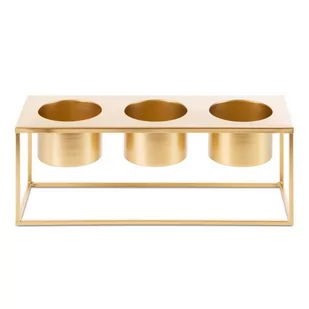 Donice Dekoracyjne Metalowe 40X14X15 Złote - Donice - miniaturka - grafika 1