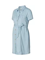 Sukienki ciążowe - ESPRIT Maternity Sukienka mini z paskiem do wiązania, Blue Lightwashed - 950, 36 - miniaturka - grafika 1