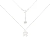 Naszyjniki - Srebrny choker pancerka z całującą parą - miniaturka - grafika 1