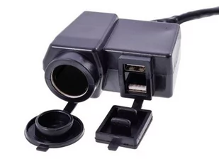 Ładowarka motocyklowa 2x USB 4.2A z woltomierzem i gniazdem zapalniczki EURO - Akcesoria motoryzacyjne - miniaturka - grafika 1