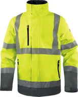 Kurtki męskie - Kurtka męska Delta Plus TRACK - kurtka ostrzegawcza ocieplana z poliestru powlekanego PU 4 kieszenie. tkanina pikowana, poliester ripstop - żółty fluo-szary 3XL - miniaturka - grafika 1