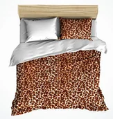 Pościel - pościel z polaru 160x200 + 2 poszewki P 300-13 DUO panterka jasna / biały - miniaturka - grafika 1