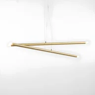 Lampy sufitowe - Złota lampa Tubo 4 wisząca z możliwością wymiany żarówek - miniaturka - grafika 1
