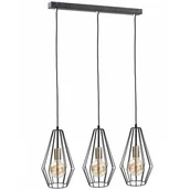 Lampy sufitowe - KET Loftowa LAMPA wisząca  industrialna OPRAWA metalowy zwis złoty KET433 - miniaturka - grafika 1