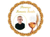 Gadżety na imprezę - Opłatek na ciasto tort tortowy komunijny personalizowany Komunia - miniaturka - grafika 1