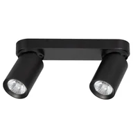 Lampy sufitowe - Reflektor sufitowy spot natynkowy Flex listwa czarny 2xGU10x10W wym: 9 x 26 x 6 cm metal Alfa - miniaturka - grafika 1