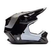 Kaski motocyklowe - Kask Cross FOX V3 Tine CzarnyM - miniaturka - grafika 1