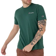 Koszulki sportowe męskie - Koszulka Champion Crewneck 218006-GS568 - zielona - miniaturka - grafika 1