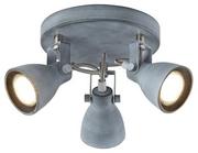 Lampy sufitowe - Candellux Plafon LAMPA sufitowa ASH 98-64325 natynkowa OPRAWA okrągła SPOT regulowane reflektorki szare 98-64325 - miniaturka - grafika 1