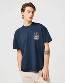 Koszulki męskie - WRANGLER CJ GRAPHIC TEE DARK NAVY 112362911 XXL - miniaturka - grafika 1