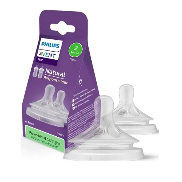 Philips Avent Natural Response smoczek do butelki antykolkowy 0m+ 2 szt