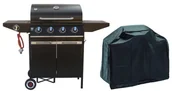 Grille gazowe - Grill gazowy wózek 4.1 14,8 kW z rusztem żeliwnym 12249 + pokrowiewc - miniaturka - grafika 1