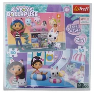 Puzzle - Trefl Puzzle 2x 50 2w1 Domek Gabby 4+ - miniaturka - grafika 1