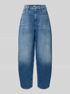 Spodnie damskie - Jeansy o kroju tapered fit z mieszanki bawełny model ‘JEANIE’ - miniaturka - grafika 1