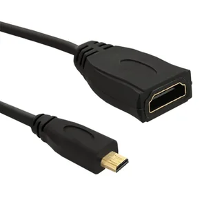 Qoltec Kabel Qoltec Micro HDMI D męski HDMI A żeński v1.4 | 0,2m 50399 - Huby USB - miniaturka - grafika 3