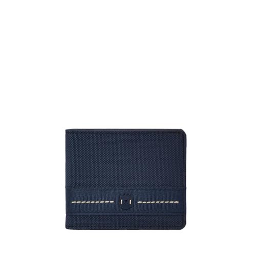 Fossil Rowan męski portfel podróżny Bi-Fold, niebieski, niebieski, S