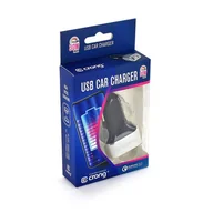 Ładowarki do telefonów - Crong Power Car Charger 30W - Ładowarka samochodowa USB QuickCharge 3.0 + USB 2.4A (aluminium) - miniaturka - grafika 1