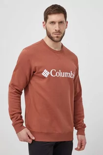 Bluzy męskie - Columbia bluza męska kolor czerwony z nadrukiem - grafika 1