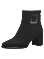 Botki damskie - Marco Tozzi Damskie botki Zip+Slip 2-25338-43 modne kozaki, Black Comb, 41 EU, czarny Comb, 41 EU - miniaturka - grafika 1