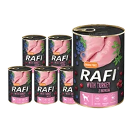 Mokra karma dla psów - Dolina Noteci Rafi z indykiem 6x400g 42518-uniw - miniaturka - grafika 1