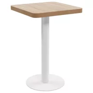 Ławy i stoliki kawowe - vidaXL Stolik bistro, jasnobrązowy, 50x50 cm, MDF - miniaturka - grafika 1