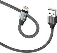 Kable USB - D-Fruit cable USB-A - Lightning 2m, grey (DF121) - miniaturka - grafika 1