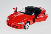 Samochody i pojazdy dla dzieci - WELLY 2003 DODGE VIPER SRT-10 Z DACHEM POMARAŃCZOWY 1:34 SAMOCHÓD NOWY METALOWY MODEL - miniaturka - grafika 1