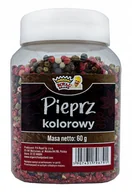 Pieprz - PIEPRZ KOLOROWY 60g NATURALNY PREMIUM 4 PIEPRZE w Wielorazowym Słoiku Słoik - miniaturka - grafika 1