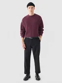 Spodnie męskie - Męskie spodnie casual tkaninowe Outhorn OTHWAW24TTROM1089 - czarne - miniaturka - grafika 1